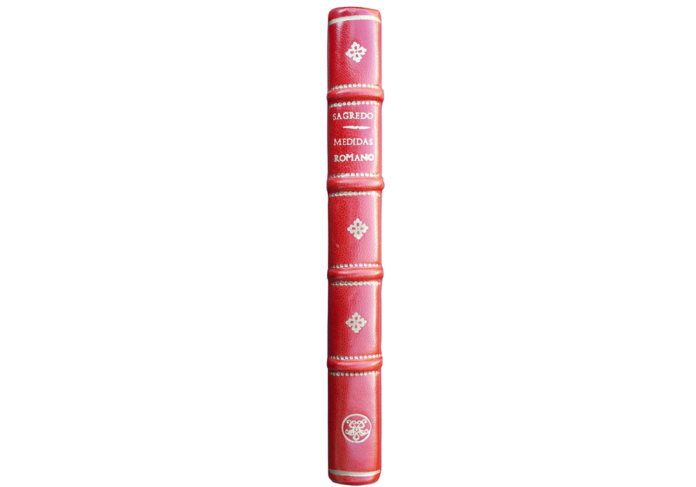 Medidas romano-Sagredo-Rodrigues-Incunabula & Ancient Books-facsimile book-Vicent García Editores-8 Dust jacket spine